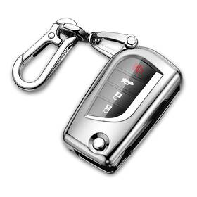 Qbuc 757842799202 Toyota Key Fob Cover Compatible With Fortuner Tundra Camry Rav4 Corolla