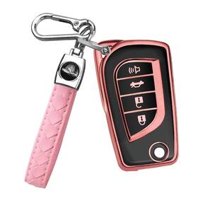Toyotazd4yb Qbuc Toyota Flip Key Fob Cover Soft Tpu Case For Fortuner Tundra Camry Rav4