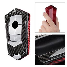 W213 Raimukurijinusa 550732108807 Key Fob Case Cover Fit Mercedes Benz E S Class E200 Carbon Fiber Red Black