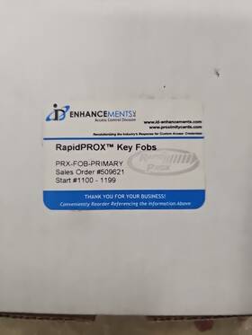 1100-1199 Rapidprox Key Fobs By Id Enhancements Inc