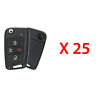 Rc-vw-45clot25 Autokey Supply Usa Replacement For Volkswagen Remote Flip Key Pack