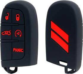 R0101 Remoch Key Fob Cover For Dodge Accessories 5 Button Case 1pc Red
