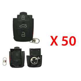 Akfds219 Remote Control Fob Case Shell 4b Compatible With Ford Rubber Pad Red 50 Pack