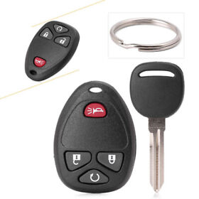 Remote Control Key Fob Uncut Ignition For Gmc Sierra Chevy Silverado