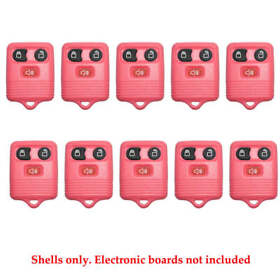 Akfds215 Remote Fob Case Shell 3b Compatible With Ford Rubber Button Pad Pink 10pack