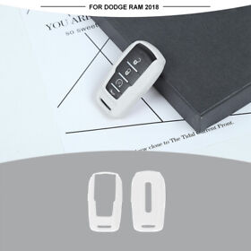 Shineka22092008 Remote Key Fob Cover Case Protector For Dodge Ram 1500 2018 White Accessories