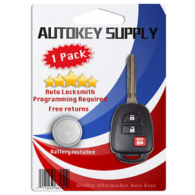 Replacement For Toyota Rav4 2014 2015 2016 2017 2018 Remote Car Key Fob H Chip