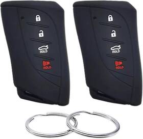 Bt16034 Reprotecting Silicone Rubber Key Fob Cover Compatible With Lexus 4 Buttons Black
