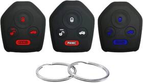 Bt23034 Reprotecting Silicone Rubber Key Fob Cover Compatible With Black