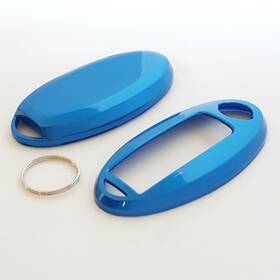 3411-nis-hc-bu Ri-key Security Hard Shell Cover For Nissan Cars Smart Remote Case Stove Varnish Paint Blue