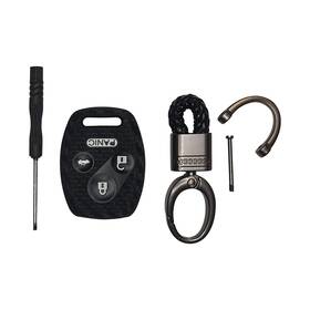 3651-ho-cvr4 Ri-key Security New Silicone Honda Remote Cover Carbon Fiber Style With Keychain 4 Buttons
