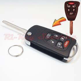 Chr-flp6-2cf Ri-key Security New Flip Modified Case Shell Chrysler Dodge Jeep Remote 6 Buttons 2c Chr-flp6-2cf Ri-key Security New Flip Modified Case Shell Chrysler Dodge Jeep Remote 6 Buttons 2c