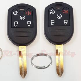 Fo-rk5-76 Ri-key Security New Pair Of Replacement Cases Shells For Ford Remote Alarm 5 Buttons