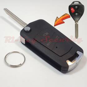 To-flp3-30f Ri-key Security Flip Modified Case Shell For Toyota And Scion Remote 3 Buttons Entry