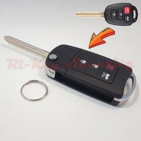 To-flp4-52f Ri-key Security New Flip Style Modified Case Shell For Toyota Vehicles Remote 4 Buttons