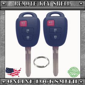 To-rk-n-3 Ri-key Security Pair Of Remote Keys Replacement Case Shell And Buttons Toyota Vehicles