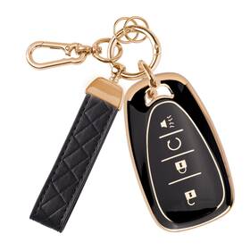 Rislobx 731996645899 Chevy Key Fob Cover For Volt Bolt Spark Equinox Traverse Trax - 4 Buttons