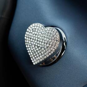 Rislobx 732367909060 Bling Heart Car Engine Start Button Cover Crystal Anti Scratch Protective Co
