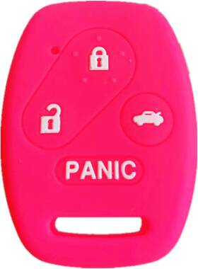 Gj14001j Rpkey Silicone Keyless Entry Remote Control Key Fob Cover Case Rose Red