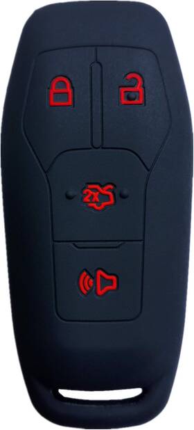 Cdlc0165 Runzuie Silicone Keyless Entry Remote Key Fob Cover Case Protector Fit Black With Red