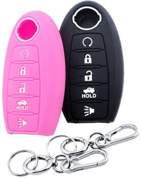 Cdlc1070 Runzuie Silicone Key Fob Cover 2pack For Nissan Armada Murano Rogue Altima Maxima