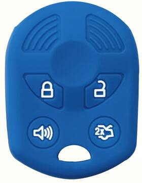 Cdlc1490 Runzuie Silicone Key Fob Cover For Ford Escape Explorer Mustang Transit Blue