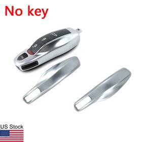 Th35 Ry Carparts Matte Silver Remote Control Key Case Cover Shell For Porsche Cayman Panamera