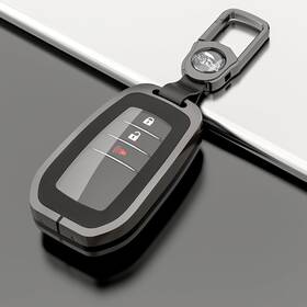 H026 Rye For Toyota Key Fob Cover Tpu Zinc Alloy Case 2019-2025 Black