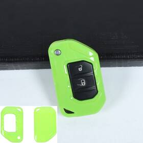 22112307 Savadi-car Green Key Fob Cover Case Shell For Jeep Wrangler Jl Jt 2018 Accessories