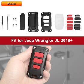 Savadicar2025x0427574 Savadicar Black Key Fob Protective Cover Case Skin For Jeep Wrangler Jl Jt 2018 3 Buttons