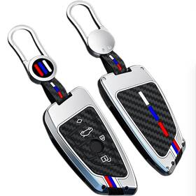 34322156 Shell Zinc Alloy Key Fob Cover Metal Carbon Fiber For Bmw 3 5 7 Series X3 X5 X7