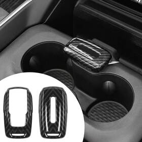 Sqqp 760954710782 Abs Carbon Fiber Key Fob Cover For 2018-2024 Dodge Ram 1500 2500