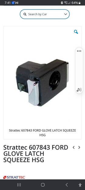 607843 Strattec Nos Ford Glove Latch Squeeze Housing