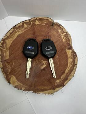 Cwtwb1w811 Subaru Lot Of 2 Remote Head Key Fobs Black Blue Logo Gray Pod Not Tested