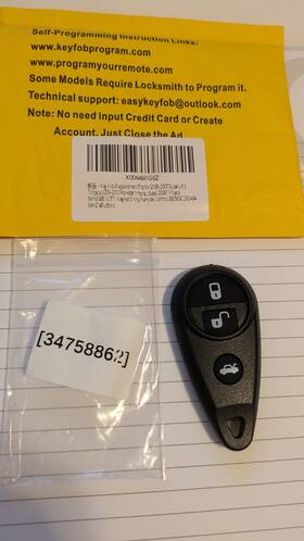 X0044bfg6z Subaru Keyless Fob 2009-2010 Forester 06-07 B9 Tribeca 2006-2008 Outback