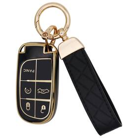 Ks01 Suncaraccl Jeep Key Fob Cover With Keychain Tpu Protection For Grand Cherokee Renegade