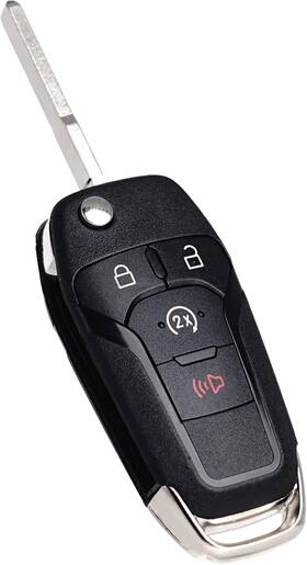 Supaland 638457215434 Remote Start Control Flip Key Fob Replacement Fits For Ford F-150/f150 Black