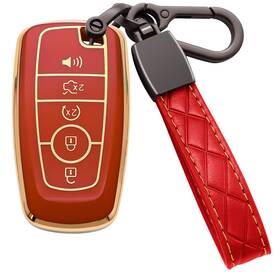 Jbfordb11j5red Syodiesn Ford Key Fob Cover Tpu Case With Keychain - Compatible Explorer Mustang Jbfordb11j5red Syodiesn Ford Key Fob Cover Tpu Case With Keychain - Compatible Explorer Mustang