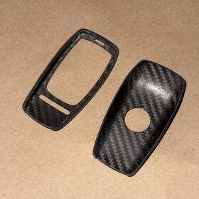 Hhye0095 T-carbon Real Fiber Keychain Key Fob Cover Case For Mercedes Benz A E S Class Amg