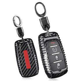 Rama02 T-carbon Real Fiber Key Fob Protector Keychain Compatible With Ram 1500 2500 35