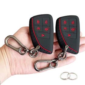 Tandrive 768494750411 Chevy Silverado Gmc Sierra Key Fob Cover Silicone Red Black 2-pack