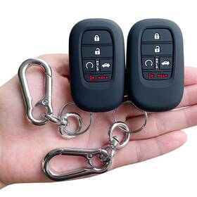 Tandrive 768494750862 Honda Key Fob Cover 5 Buttons Silicone 2-pack Black For Civic Accord Cr-v