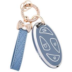 20241228-jjy05 Tecarate Hyundai Key Fob Cover - 5 Button Tpu Case For Ioniq 6 Kona Santa Fe