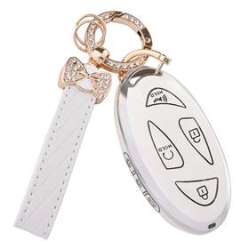 20241228-jjy08 Tecarate Hyundai Key Fob Cover - 7 Button Tpu Case For Ioniq 6 Kona Santa Fe