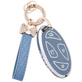 20241228-jjy10 Tecarate Hyundai Key Fob Cover - 7 Button Tpu Case For Ioniq 6 Kona Santa Fe