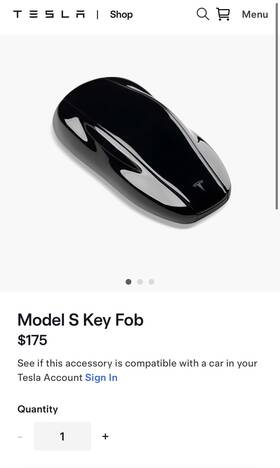 Tesla P1618096-00-f Oem Key Fob Compatible With Models S 3 X Y