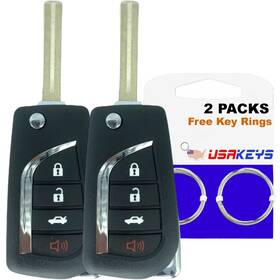 Cr-toy-06790 Toyota 2pc For Camry - Corolla Keyless Entry Remote Flip Key Car Fob