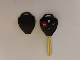 Sku050 Toyota Key Shell With Blade Uncut Blank 4 Button Corolla