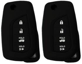 Tyotag124n Toyota 2-pack Keyless Key Fob Rubber Remote Cover For Flip 2019 2020 2023
