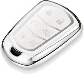 Gwfc112 Tukellen For Cadillac Key Fob Cover Soft Tpu Full Protection 6 Buttons White